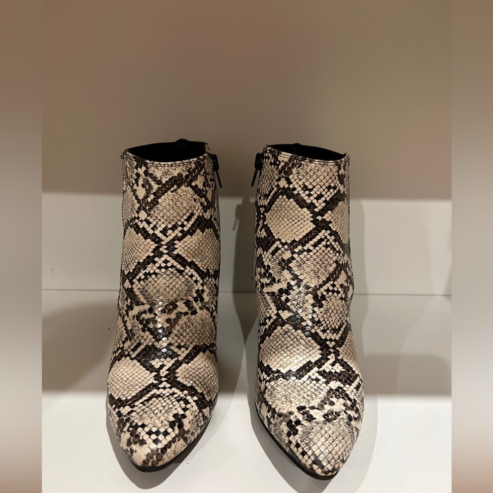 Call it Spring Snake Print Vegan Leather Ankle Boots